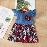 New Baby Dresses Pattern Print Lemon Cartoon Birthday Dress Female Baby Summer Clothes Kids Girl Clothes