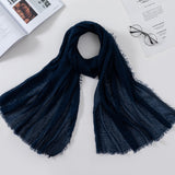 Muslim Women Crinkle Hijab Scarf Soft Solid Cotton Head ScarvesTurban Shawls and Wraps hijab femme musulman kopftuch