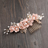 MOLANS Luxury Hairpin For Women Hair Combs Headdress Prom Bridal Wedding Crown Elegant Hair Accessories Gold Leaves Headwear 1PC