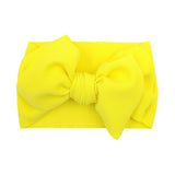 New Baby Girls Headband Toddler Big Bow Hairband Cute Solid Stretch Turban Big Knot Head Wrap Head wear