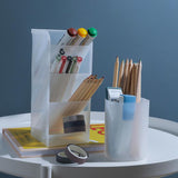 Sharkbang Kawaii Large Capacity Desk Pen Holder Pencil Makeup Storage Box Desktop Organizer Stand Case School Office Stationery