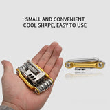 Bicycle Bike Tools Repairing Set 15 In 1 Bike Repair Tool Kit Wrench Screwdriver Chain Carbon steel bicycle Multifunction Tool