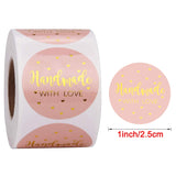 24Types Pink Label Stickers Foil Thank You Stickers 1'' 500pcs Taste Business Order Home Hand madeSticker Wedding Envelope Seals
