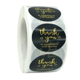 Pink Paper Label Stickers Gold Thank You Sticker Scrapbooking 500pcs for Wedding Gift Card Business Packaging Stationery Sticker