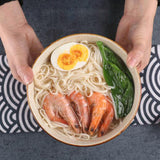 FANCITY Japanese Underglaze Hand-painted 7-inch Ceramic Household Ramen Bowl Soup Bowl Commercial Restaurant Noodle Bowl Large