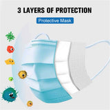 IN STOCK Face Masks Disposable Mouth Mask 3-Ply Anti-Dust Nonwoven Elastic Earloop Salon Breathable Protect Filter Dustproof Non