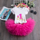 Baby Girl First Birthday Outfit Ensemble One Year Little Girl Dress Clothing Baby Child Summer Clothes Infant Christening Suits