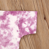 Infant Baby Girls Tie-dye Printed Clothes Sets For 1-5Y Summer Short Sleeve Print Boy T Shirts Tops+Shorts Pants Kids Boy Suits