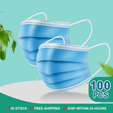 100PCS Disposable 3 Layer Filter Protective Mask