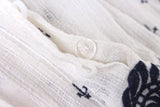Jastie French White Dress Cotton Embroidered V-neck Elegant Ladies Dress Ruffle Hem Chic Autumn Dress Retro Luxury Brand Dress