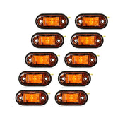 10PCS Warning Lights LEDs Diode Light Trailer Truck Yellow Orange White Red LED Side Marker Lamp 12V 24V