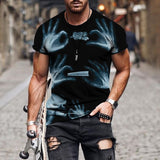 Hip Hop Black Soul Street Men T-shirt Ghost Claw Harajuku Summer Short Sleeve 3D Printing Fashion Loose Top корейская одежда