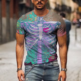 Hip Hop Black Soul Street Men T-shirt Ghost Claw Harajuku Summer Short Sleeve 3D Printing Fashion Loose Top корейская одежда