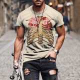 Hip Hop Black Soul Street Men T-shirt Ghost Claw Harajuku Summer Short Sleeve 3D Printing Fashion Loose Top корейская одежда