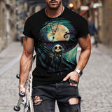Hip Hop Black Soul Street Men T-shirt Ghost Claw Harajuku Summer Short Sleeve 3D Printing Fashion Loose Top корейская одежда