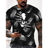 Hip Hop Black Soul Street Men T-shirt Ghost Claw Harajuku Summer Short Sleeve 3D Printing Fashion Loose Top корейская одежда