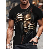 Hip Hop Black Soul Street Men T-shirt Ghost Claw Harajuku Summer Short Sleeve 3D Printing Fashion Loose Top корейская одежда