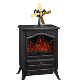 Home 4 Blades Quiet Fireplace Fan Heating Furnace
