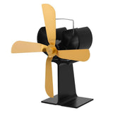 Home 4 Blades Quiet Fireplace Fan Heating Furnace