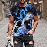 Horrible Skull Spades Poker T-Shirt Casual Men Summer 3D-Print Extra-Large T-Shirt