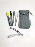 Collapsible Reusable Boba Straw + Two Collapsible Straws + Foldable