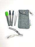 Collapsible Reusable Boba Straw + Two Collapsible Straws + Foldable