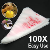 IVYSHION 100PCs Cake Baking Tools Decorating Bags