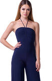 WIDE LEGS HALTER NECK JUMPSUIT