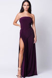 STRAPLESS DOUBLE SLIT JUMPSUIT