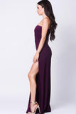 STRAPLESS DOUBLE SLIT JUMPSUIT