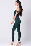 OFF SHOULDER SOLID JUMPSUIT