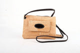 Cork Bag with Crossbody Strap, Leather Trim, Event bag