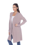 Knit Open Front Cardigan - shopwishi 