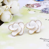 Skylar Flower Stud Earring in 18K Gold Plated