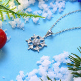 Frozen Snowflake Necklace in 18K White Gold Plated - Christmas