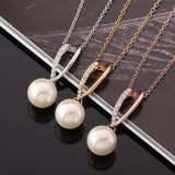 Pearl Valladolid Necklace in 18K White Gold Plated