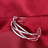 Sainte-Rose Bangle in 18K White Gold Plated