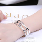 Sainte-Rose Bangle in 18K White Gold Plated