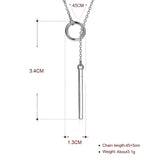 Lariant Geo Necklace in 18K White Gold Plated