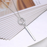 Lariant Geo Necklace in 18K White Gold Plated