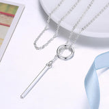 Lariant Geo Necklace in 18K White Gold Plated