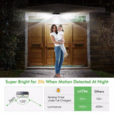 Litom 30 LED Solar Lights Outdoor IP67 Waterproof