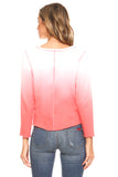 Women's Dip Dye French Terry Long Sleeve Screened