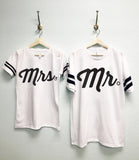 MRS Bride Shirt + MR Groom Tees CUSTOM Names &