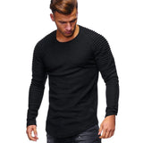Men Cotton Regular Solid Full Sleeve Regular Tees