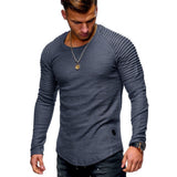 Men Cotton Regular Solid Full Sleeve Regular Tees
