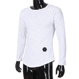 Men Cotton Regular Solid Full Sleeve Regular Tees