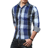 Men Polyester Regular Casual Full Sleeve Checkered Shirts
