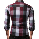 Men Polyester Regular Casual Full Sleeve Checkered Shirts