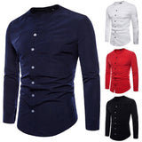 Men Regular Cotton Solid Full Sleeve Casual Shirts